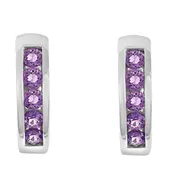 Color Stone Huggie Earrings