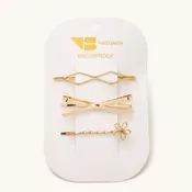 3PK Metal Bow Bobby Pins