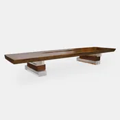 Cumaru Wood and Acrylic Legs Coffee Table