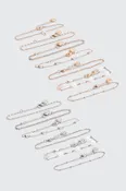 13-Pack Pearl & Rose Bracelets