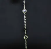 4 mm. Bead Station Chain Necklace