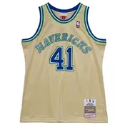 Dallas Mavericks Dirk Nowitzki Hardwood Classic Gold Jersey