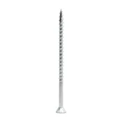 100 Pieces # 8 x 2-1/2" Flat Head Square Drive Wood Screw, Course Thread with Nibs & Type 17 Point, Zinc