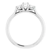 #122105:512 14K White 5×3 mm Emerald Engagement Ring – Includes all Diamonds