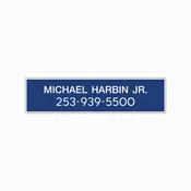 CBB-P5a (6″x24″) Personalized Plywood Hanging Name Rider Sign (2-Sided)