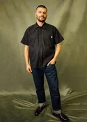 Black Full Length Work Shirt