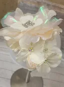 Ivory flowers headband, Communion headband, baptis headband