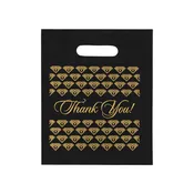 Black & Gold Thank You Bag 9"x11" - 1000Pcs