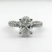 2 carat oval under halo engagement ring