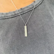 Barbados GPS Bar Necklace