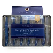 12-Piece Facial Razor Set for Men with Carry Case – Stainless Steel Precision Grooming Tools (ML122)
