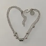 7.5" Antiqued Silver Flower Bead Bracelet with Tassel by Arpaia