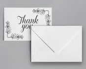 Hand-Drawn Floral Thank You Card — M & M Digital Printing