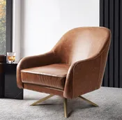 Brown Swivel Chair — Diehl Event Rentals