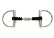 AJR Rubber Block French Link D Ring Snaffle Bit