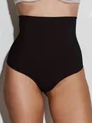CurveHold High-Waisted Shaping Thong in Obsidian