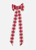 ANNABELLE PLAID - Red Fabric Bow