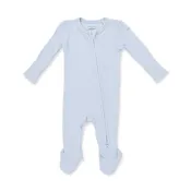 2 Way Zipper Footie-Solid Baby Blue