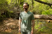 100% Organic Cotton MountainStrong T-shirt- Matcha Green