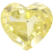 2.23 Carat Heart Fancy Yellow Color VVS2 Clarity