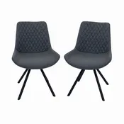 Ace Pair of Shadow Grey Dining Chairs - Dining Chair - Pair Shadow Grey