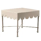 Aimee Scalloped Aluminum Outdoor End Table