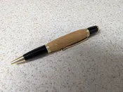 24K Gold Wall Street Executive Pen – Whiskey Barrel Wood Luxury Writing Instrument