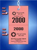 2 Part Custom Bike Valet Tickets BVT2C