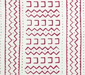 Alan Campbell Fabric: Beau Rivage - Custom Magenta on Oyster Heavy Belgian Linen / Cotton