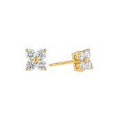 0.51 Carat 4-Diamond Cluster Earrings