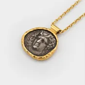 Ancient Greek Apollo Coin Necklace