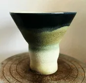 Wide Rim Ikebana Vase, 7 1/4″