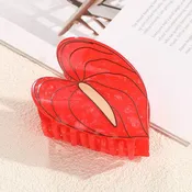 Anthurium Flower Hair Clip, Red