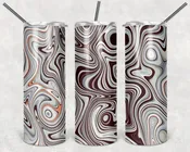 Abstract Chocolate Swirl 20oz Tumbler