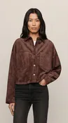All Day Cropped Suede Jacket