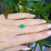 1.26 Carat GIA Certified Columbian Emerald Cut Emerald