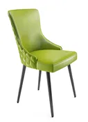 4017 Modern Restaurant Chair - Metal Legs - Diamond Design Outer Back
