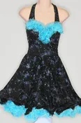 Black/Turquoise 50's with Ruffle Underskirt