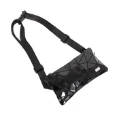 AIKO-MOZAIKO BAN.A.BLACK-GEOMETRIC FANNYPACK SMALL AND SHINY
