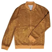 Strass Rhinestone Bomber Jacket - Bronze - Extra Large