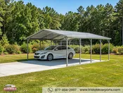 18'WX21'LX7'H BOXED EAVE CARPORT SKU 114