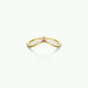 Arched Triangle Ring - Champagne