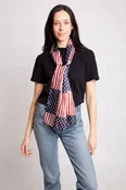 AMERICAN FLAG PATTERN SCARF