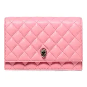 Alexander McQueen Pink Quilted Leather Skull Shoulder Bag