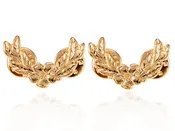 2 Pcs Flower With Leaves Pin Brooch