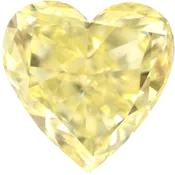 1.15 Carat Heart Fancy Light Yellow Color VS1 Clarity