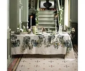 Giardino Natural Tablecloth, 61” x 89”