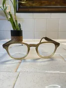 1950s Vintage Tan & Clear Vintage Eyeglasses