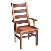 Almanzo Ladderback Dining Arm Chair | Countrywood Accents