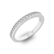 14KT 0.25CT Round Stone Wedding Band